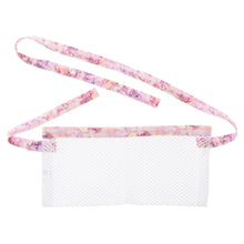 Load image into Gallery viewer, White Mesh Post Surgical Drain Garment with soft cotton Pastel Splash trim fits to 3x- Holds 4 to 6 JP Drains or 2 Blake Drains.
