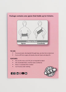 Pink Leaves Shower Mesh Surgical Drain Holder