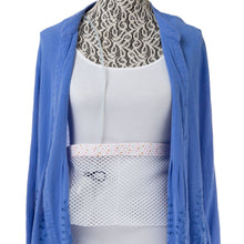 Load image into Gallery viewer, White Shower Mesh Post-Surgical Drain Holder with Heart Trim
