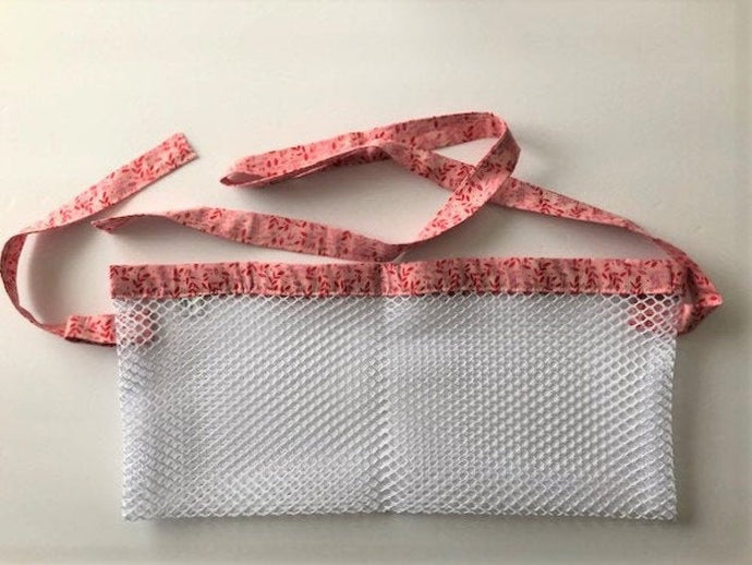 Pink Leaves Shower Mesh Surgical Drain Holder