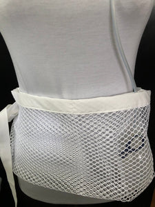 White Shower Mesh Surgical Drain Holder