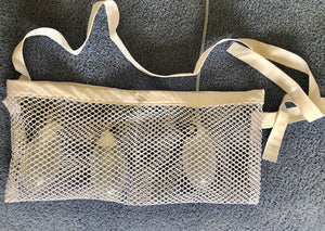 White Shower Mesh Surgical Drain Holder