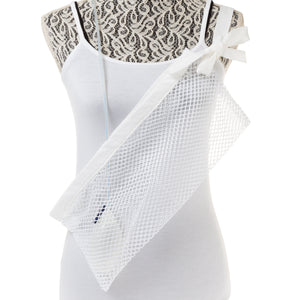 White Shower Mesh Surgical Drain Holder
